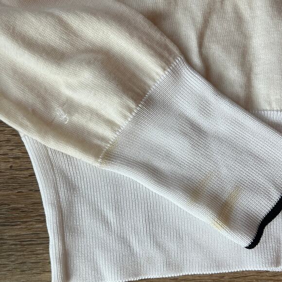 Rag & Bone Adriana Eyelet Border Black Trim Jumper Sweater - Picture 7 of 10